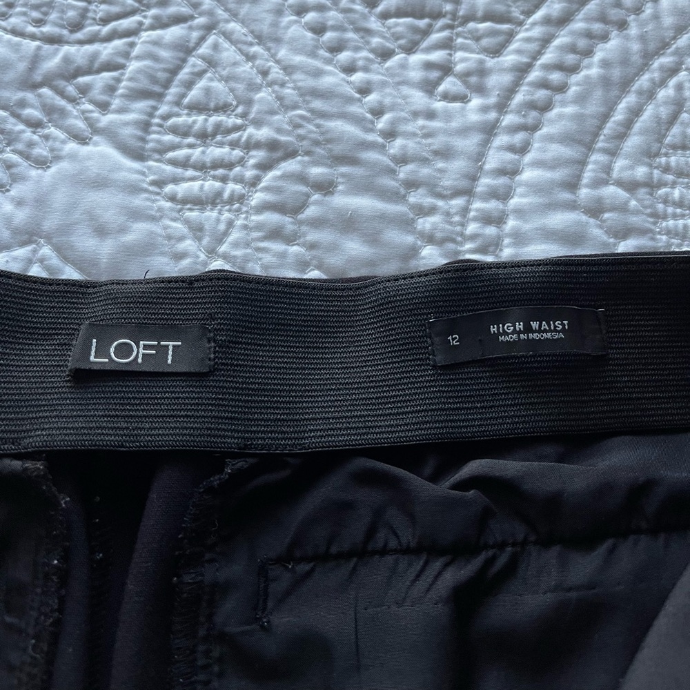 LOFT High Waist Elastic Black Dress Pants - Picture 5 of 5